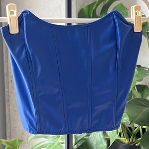 Princess Polly Blue Leather Corset